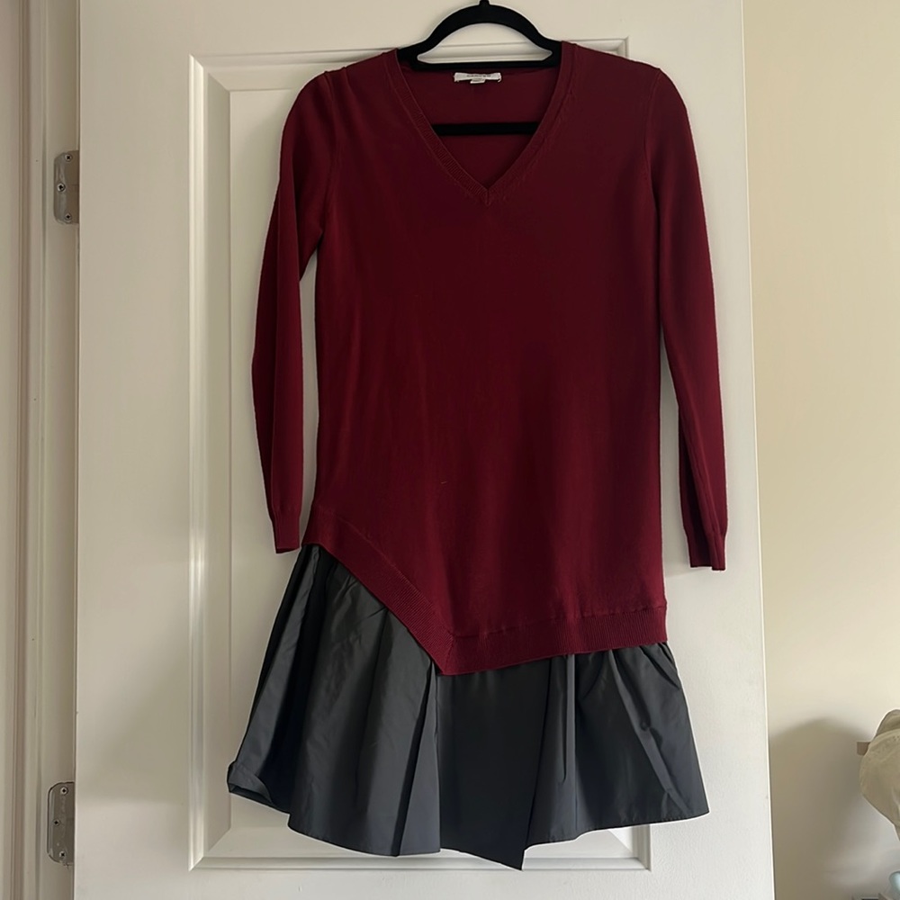 Carven Knit and Satin dress